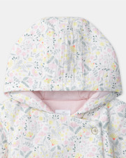 Floral print hooded jacket Pink colour  Sergent Major