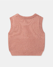 Embroidered sleeveless sweater Coral colour  Sergent Major