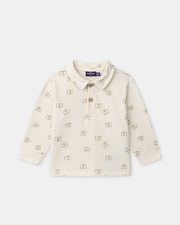Bear print polo shirt Ecru colour  Sergent Major