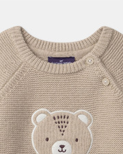 Bear embroidered sweater Beige colour  Sergent Major