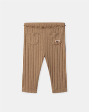Ruffled ribbed leggings Brown colour  Sergent Major