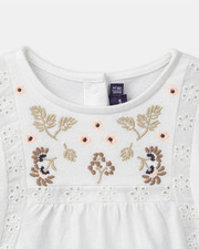 Blouse with floral embroidery Ecru colour  Sergent Major