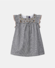 Gingham dress and bloomers Dark grey colour  Sergent Major