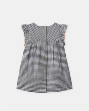 Gingham dress and bloomers Dark grey colour  Sergent Major