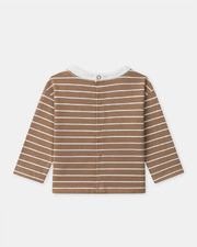 Long-sleeved striped T-shirt Brown colour  Sergent Major
