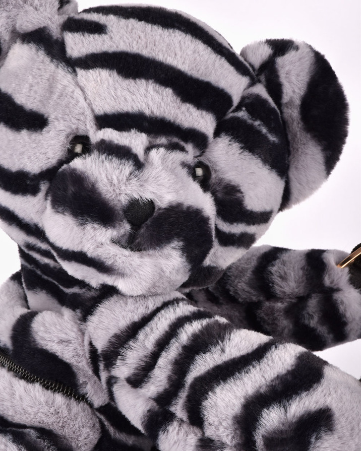 Bear shoulder bag Zebra colour  Doudou et Compagnie