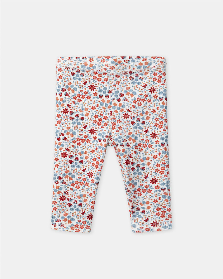 Floral and strawberry print leggings Red and blue colour  Sergent Major