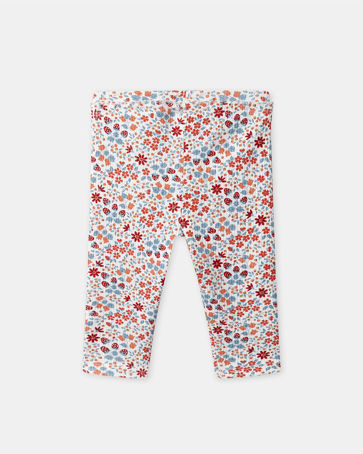 Floral and strawberry print leggings Red and blue colour  Sergent Major