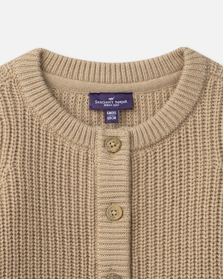 Knitted cardigan Beige colour  Sergent Major