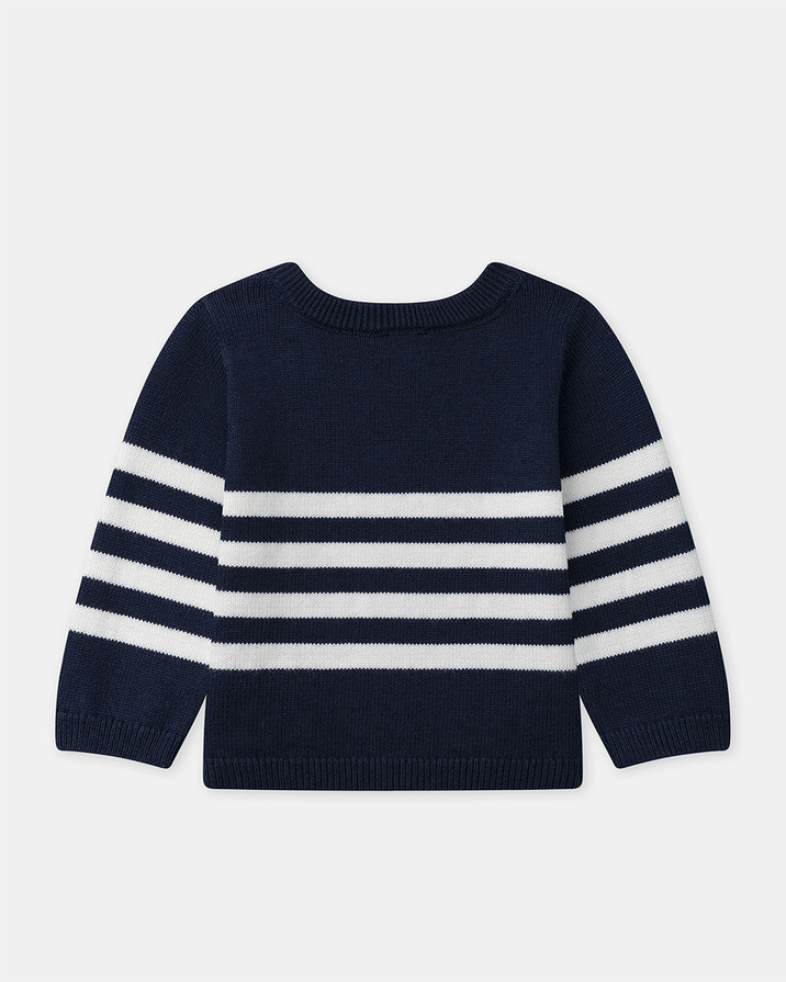 Striped cotton jumper Navy blue colour  Sergent Major