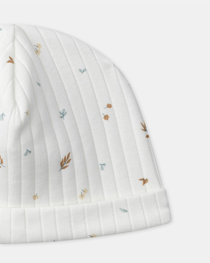 Set with top, trousers and leaf print hat Ecru colour  Sergent Major