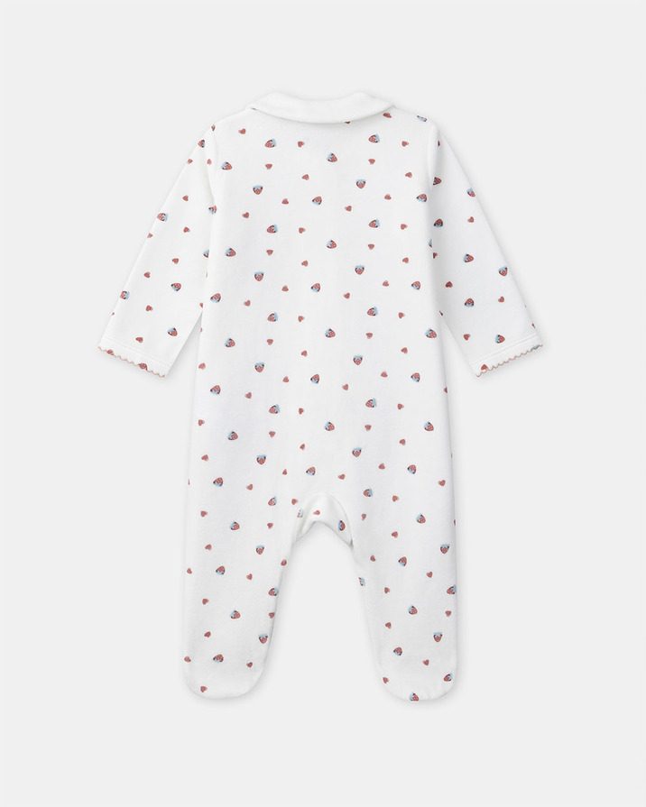 Strawberry print sleepsuit White colour  Sergent Major