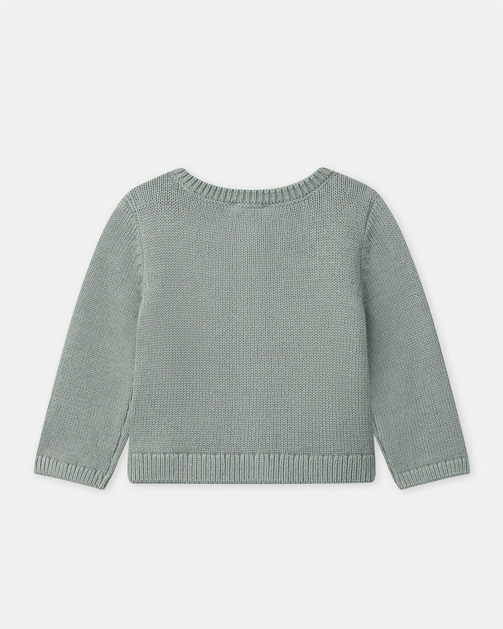 Openwork cardigan with ruffles Green colour  Sergent Major