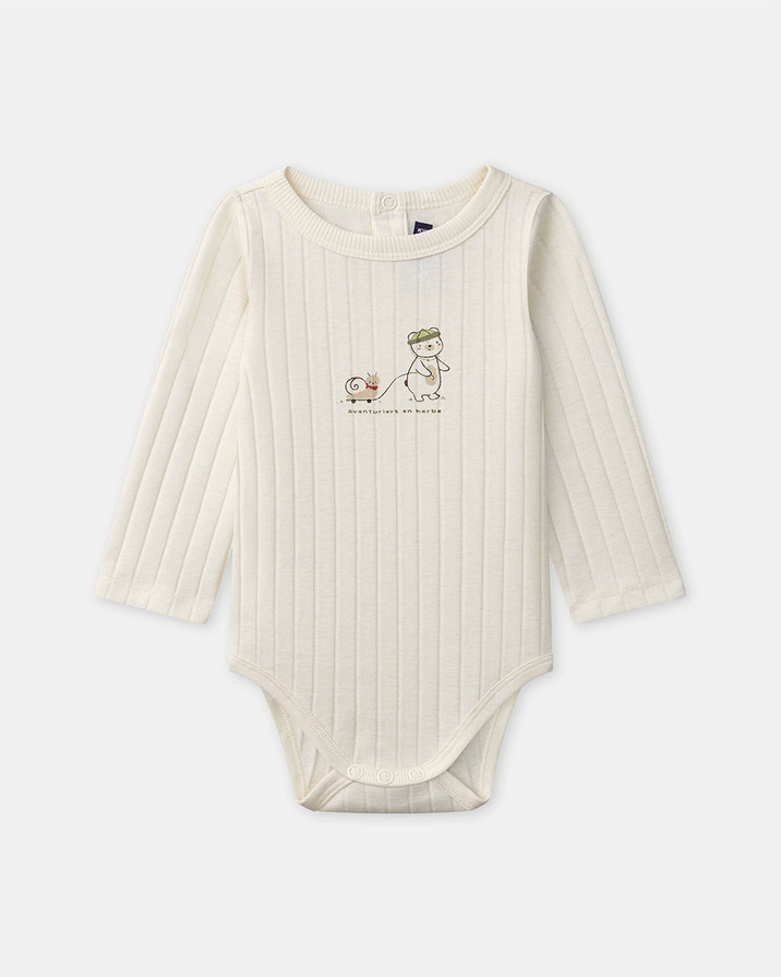 Bear print bodysuit Ecru colour  Sergent Major