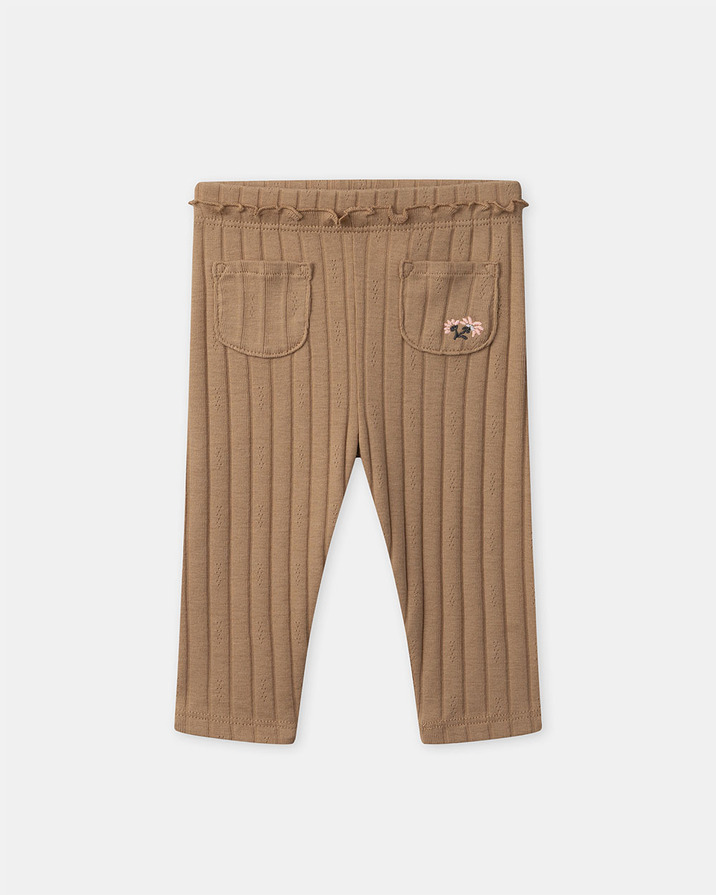 Ruffled ribbed leggings Brown colour  Sergent Major
