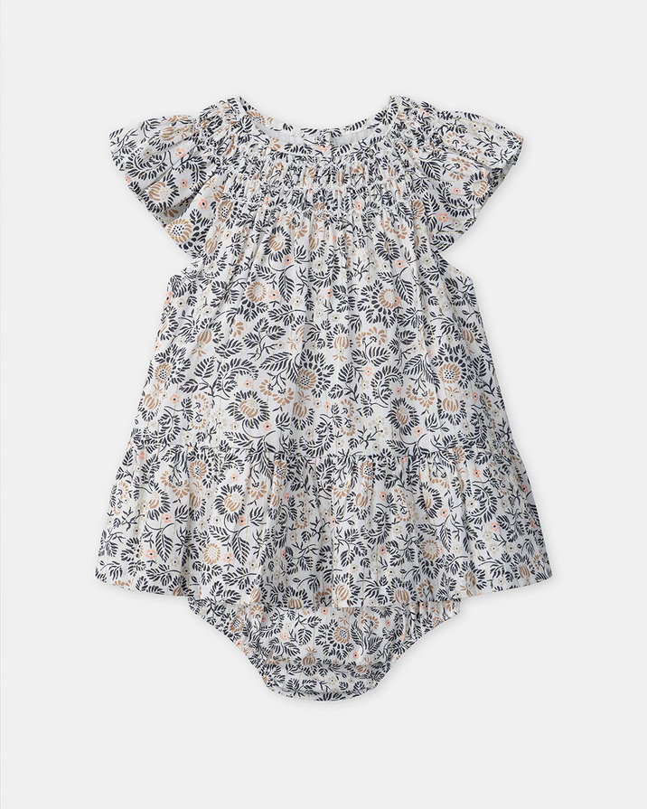 Floral print dress and bloomers Grey colour  Sergent Major