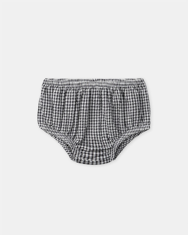 Gingham dress and bloomers Dark grey colour  Sergent Major