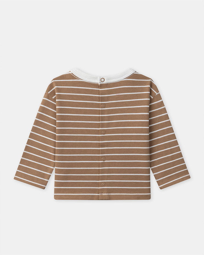 Long-sleeved striped T-shirt Brown colour  Sergent Major