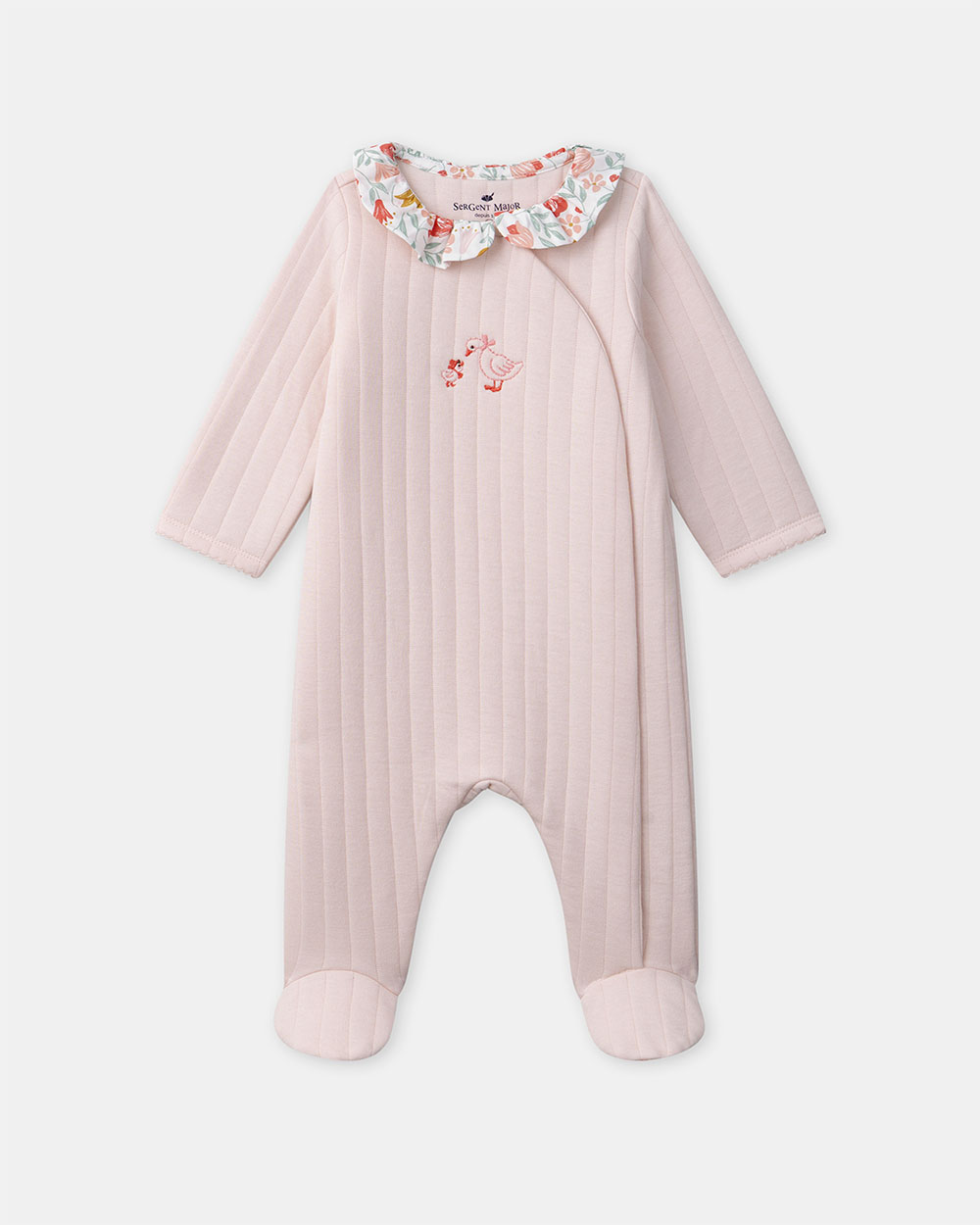 Pink romper with ruffled collar Pink colour  Sergent Major