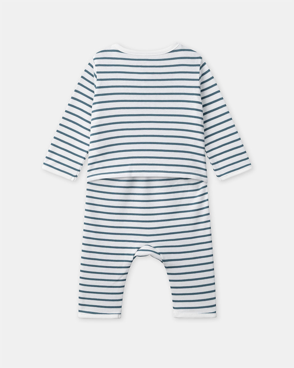 Striped onesie with buttons Blue colour  Sergent Major
