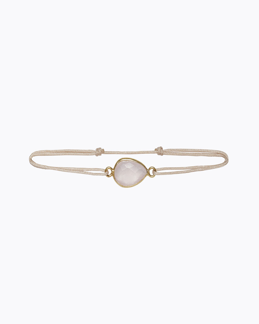 Duo of heart rose quartz bracelets Mother-daugther Ilado