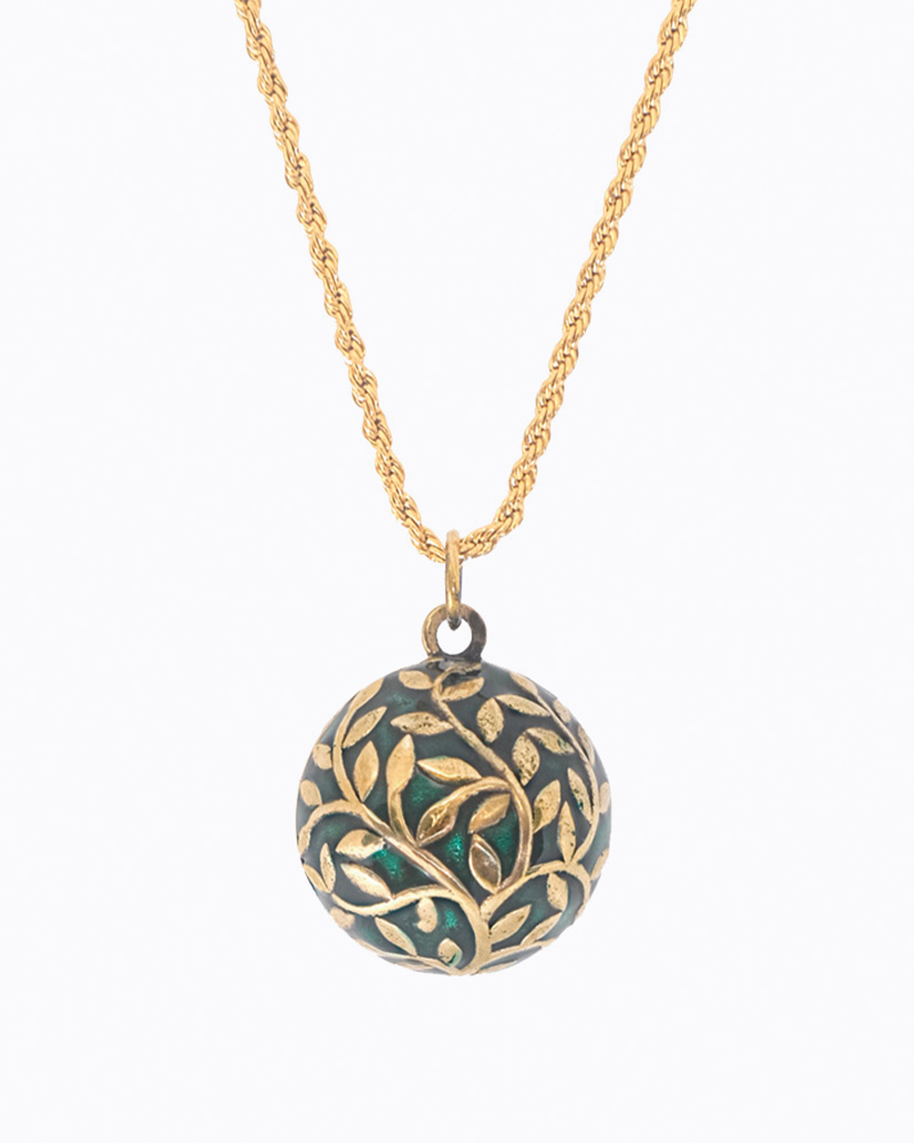 Pregnancy bola Vegetal Yellow gold colour on chain  Ilado