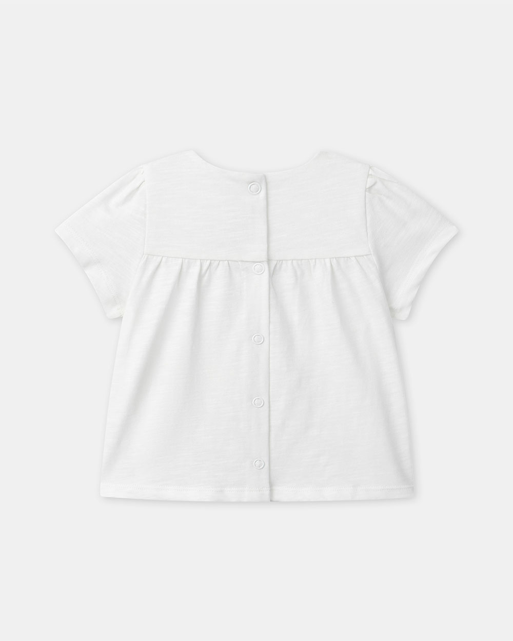Ecru T-shirt with flower embroidery Ecru colour  Sergent Major