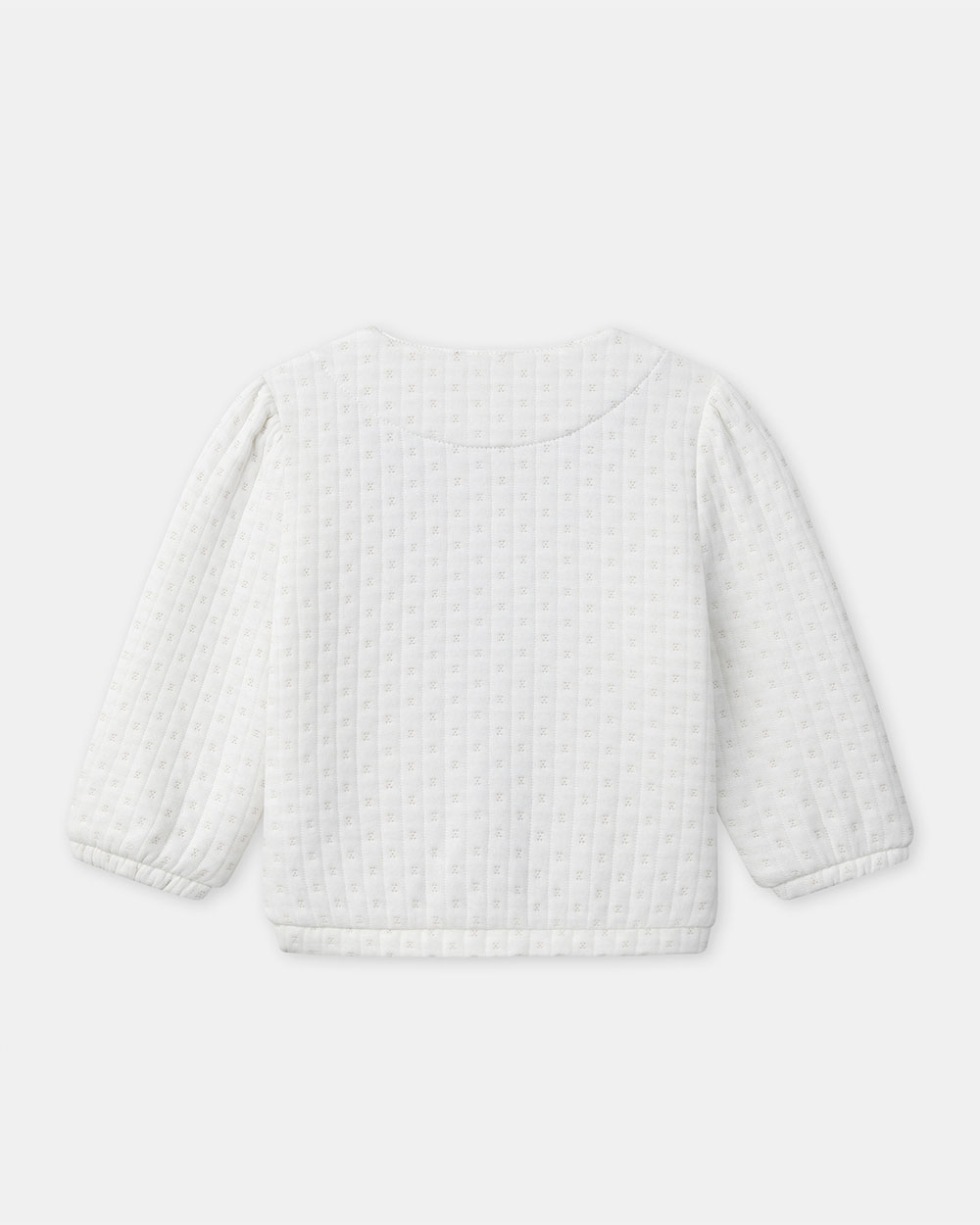 Ecru cardigan with ‘little flower’ detail Ecru colour Sergent Major