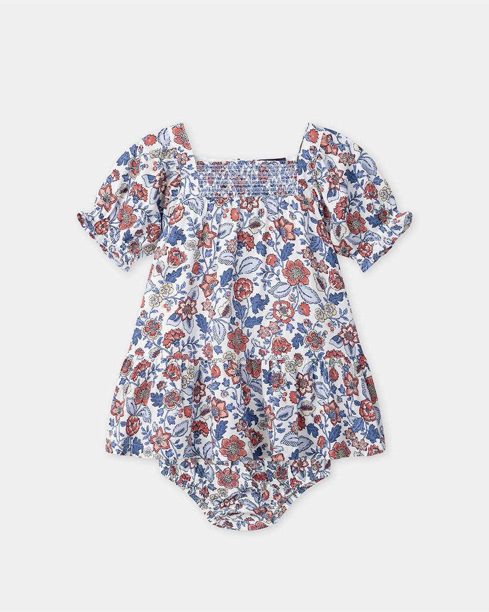 Floral print smocked dress Blue colour  Sergent Major