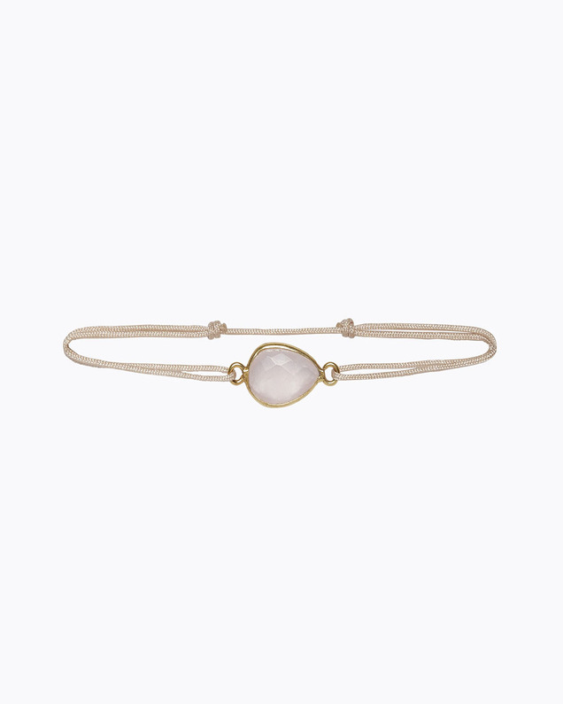 Duo of heart rose quartz bracelets Mother-daugther  Ilado
