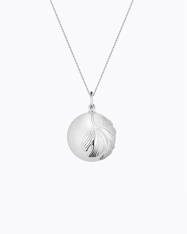 Pregnancy bola Ginkgo Silver colour on chain  Ilado