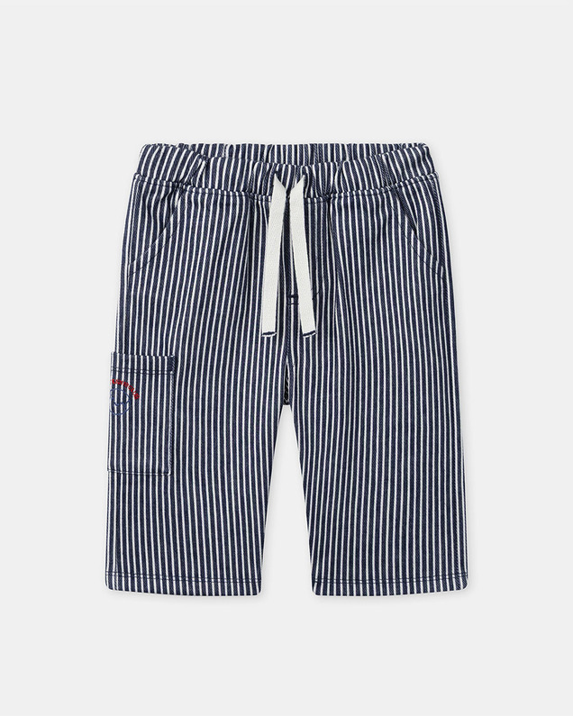 Striped trousers with drawstring Navy blue colour  Sergent Major