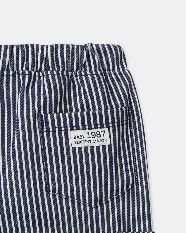 Striped trousers with drawstring Navy blue colour  Sergent Major