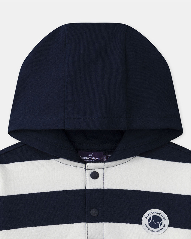 Striped hoodie Navy blue colour  Sergent Major