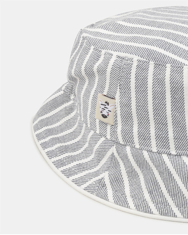 Striped hat with zebra patch Grey colour  Sergent Major