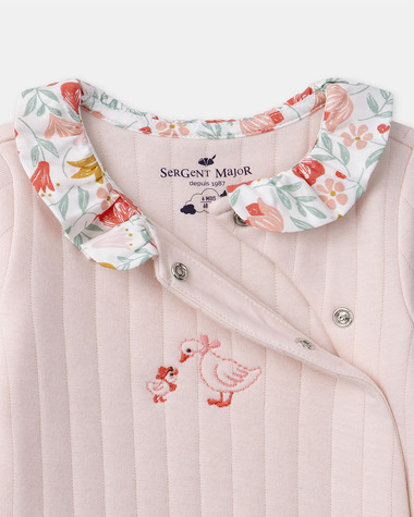Pink romper with ruffled collar Pink colour  Sergent Major
