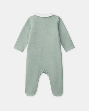 Dog patch collar onesie Green colour  Sergent Major
