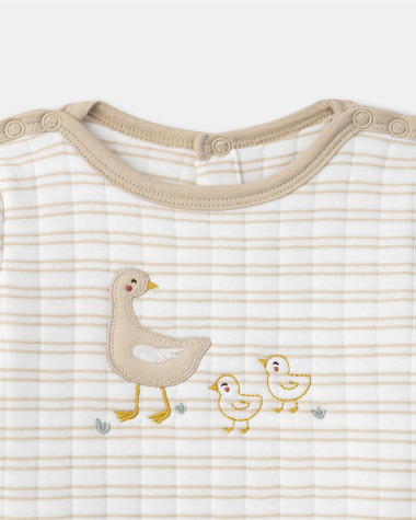 Goose embroidered onesie Beige colour  Sergent Major
