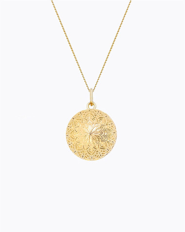 Pregnancy bola Lace Yellow gold colour on chain  Ilado