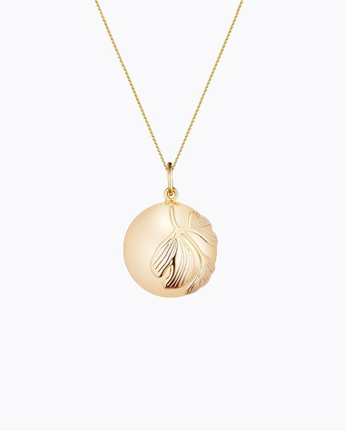 Pregnancy bola Ginkgo Yellow gold colour on chain  Ilado