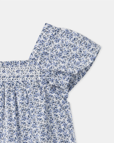 Berry print short-sleeved blouse Blue colour  Sergent Major