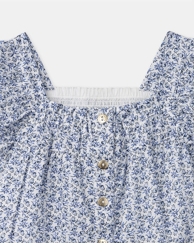 Berry print short-sleeved blouse Blue colour  Sergent Major