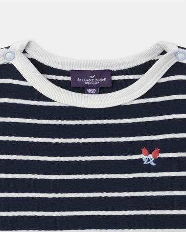Short-sleeved striped dress Navy blue colour  Sergent Major