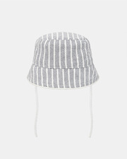 Striped hat with zebra patch Grey colour Sergent Major