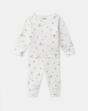 Animal print grow-with-me pajamas Ecru colour  Sergent Major