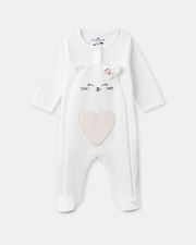 Cat face onesie Ecru colour  Sergent Major