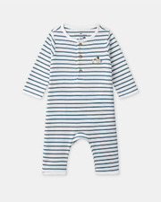 Striped onesie with buttons Blue colour  Sergent Major