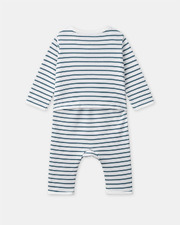 Striped onesie with buttons Blue colour  Sergent Major