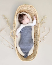 Swaddling cocoon Blue-grey colour Ilado
