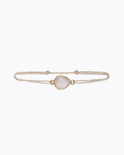Duo of heart rose quartz bracelets Mother-daugther Ilado